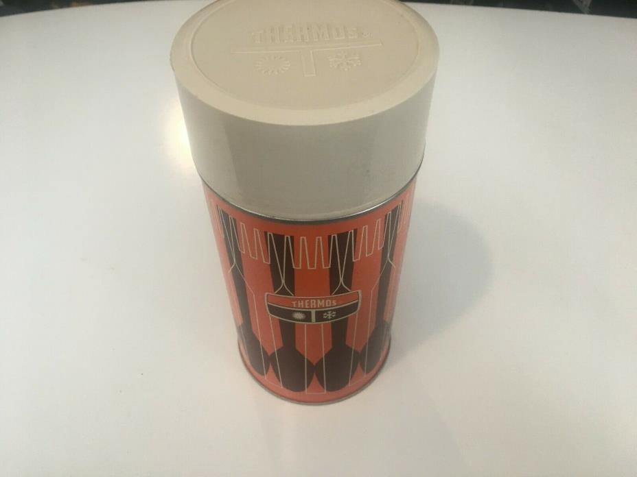 Vintage King Steely Thermos 1971 Pint Size Metal - 7263 - NICE CLEAN - FREE SHIP