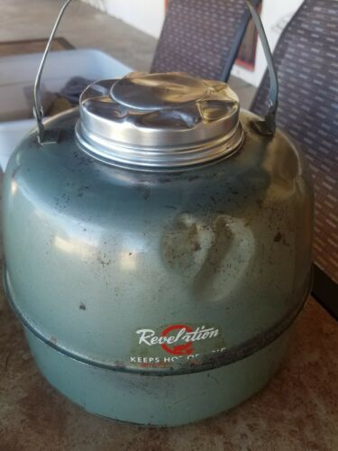 VINTAGE METAL Revelation  INSULATED PICNIC THERMOS JUG. CLEAN