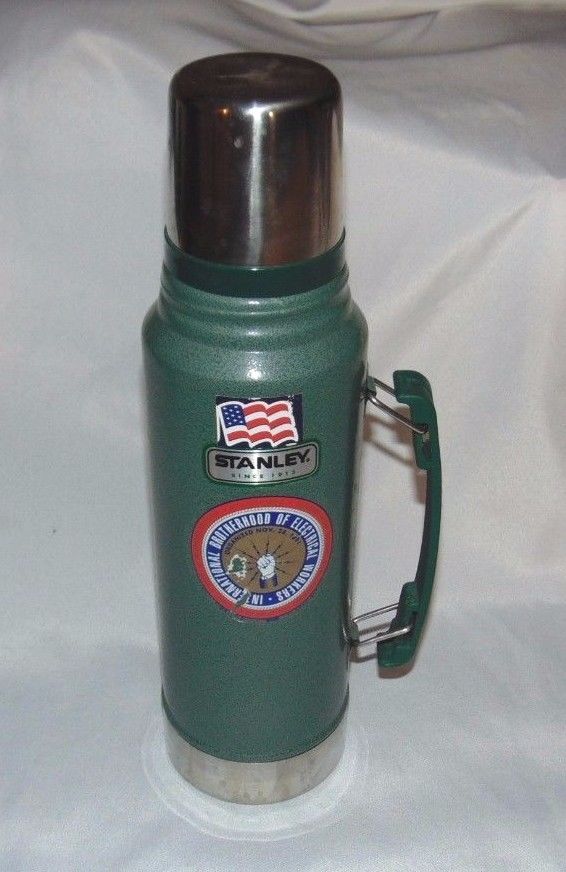 STANLEY Stainless Steel 1.1 Qt THERMOS w/INTERNATIONAL Brotherhood ELEC Workers