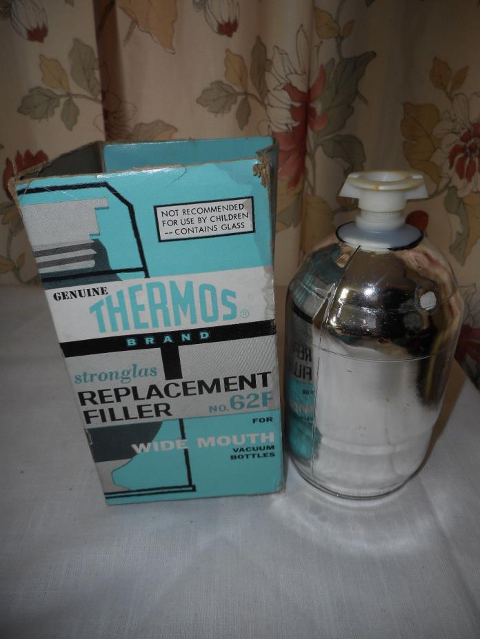 Vintage Thermos Replacement Filler Liner 62F Pint Size 16oz Fits Wide Mouth 6202