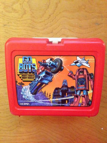 1984 GO BOTS vintage plastic Thermos lunchbox (only) Good condition.