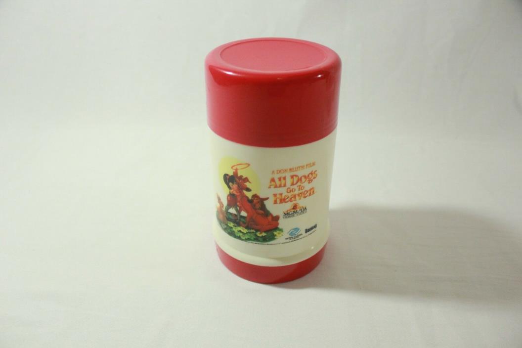 Vintage 1990 All Dogs Go To Heaven Thermos