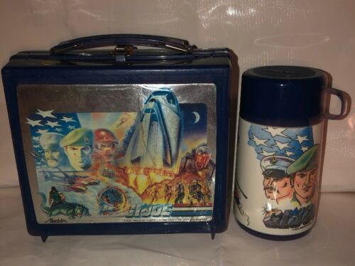 GI JOE Vintage Aladdin 1987 GI JOE lunch box. Includes THERMOS