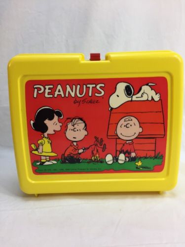 1965 Peanuts Lunch Box Plastic By Thermos Charlie Brown Snoopy