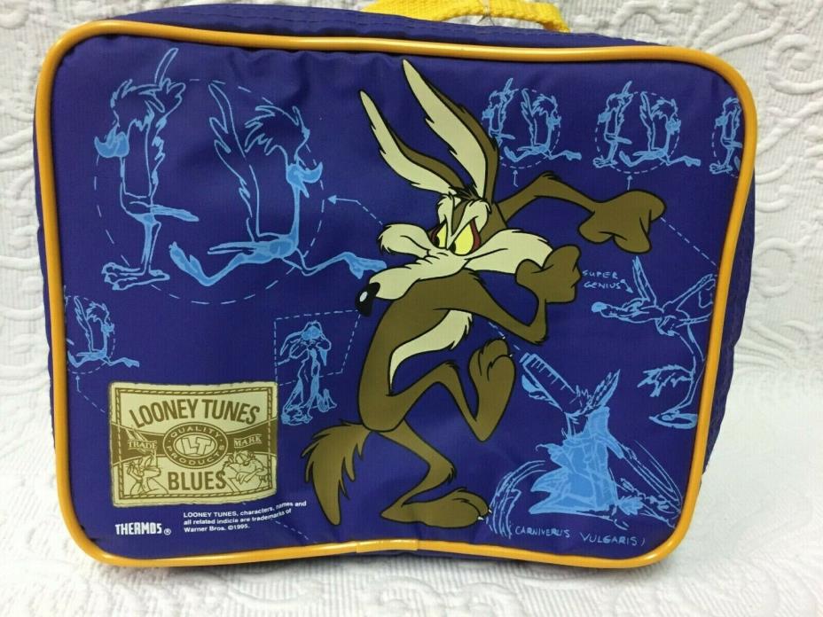 Looney Tunes Blues Wiley Coyote Insulated Lunch Bag and Thermos