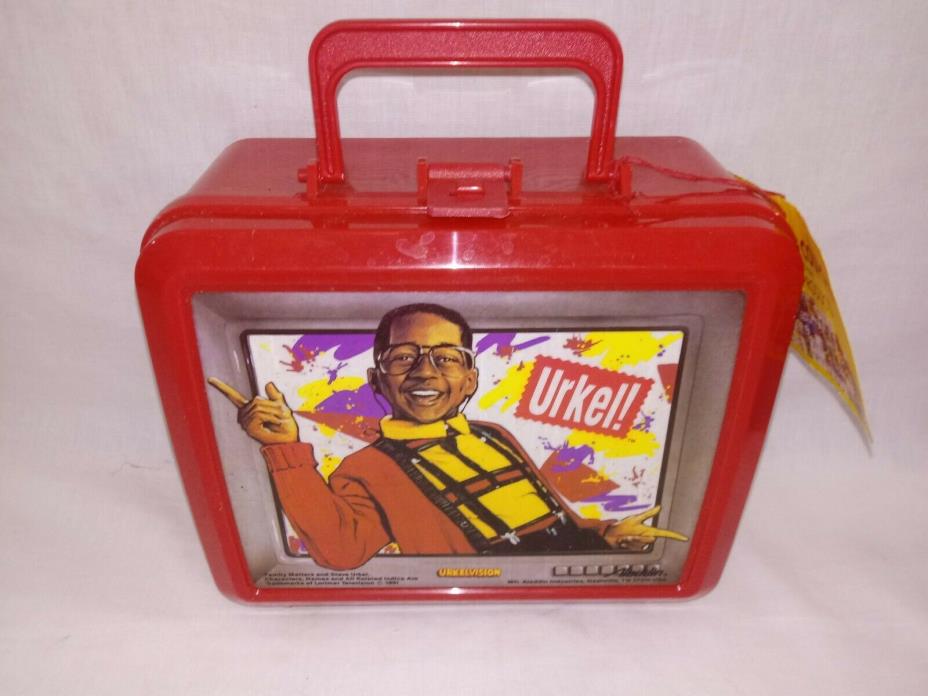 1991 Family Matters STEVE URKEL lunch box MINT WITH HANG TAG AND RARE COUPONS