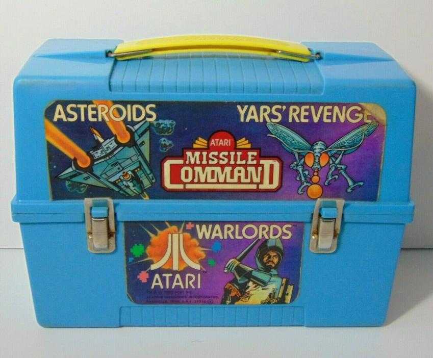 OLD VINTAGE 1983 ATARI ARCADE ASTEROIDS WARLORDS WAR VIDEO GAME PLASTIC LUNCHBOX