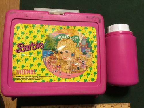 Vintage Hollywood Barbie Mattel Pink Lunchbox 1988