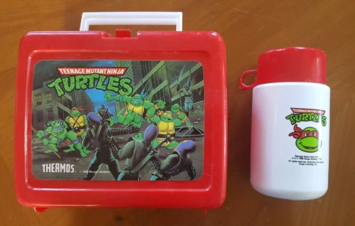 Teenage Mutant Ninja Turtles Lunchbox and Thermos 1989