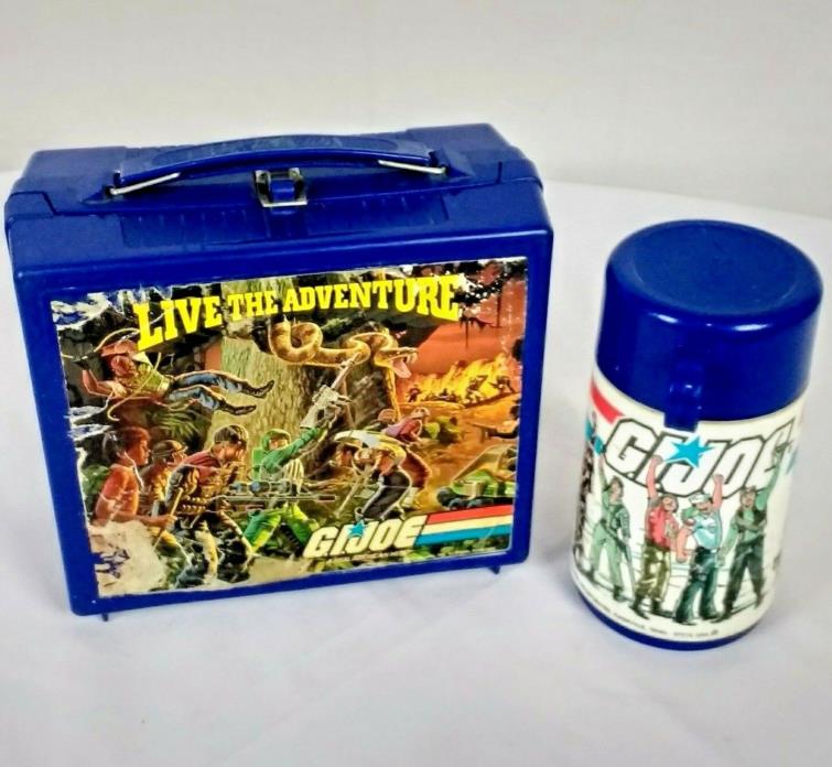 Vintage GI Joe Plastic Lunchbox and Thermos 1986