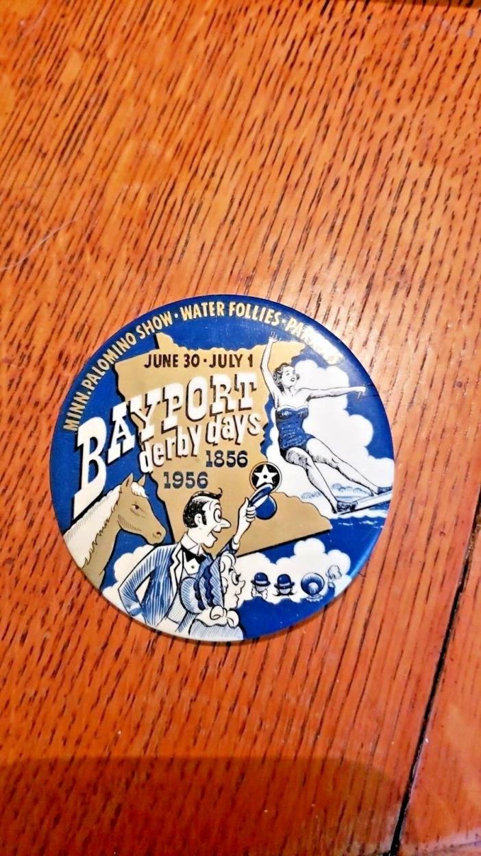 1956 PALOMINO, WATER FOLLIES SHOWS, MINNESOTA DERBY DAYS  PINBACK