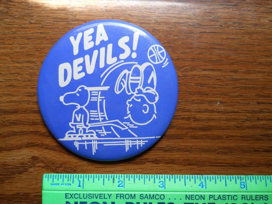 Vintage, Blue Devils, Collectible Button, 1968