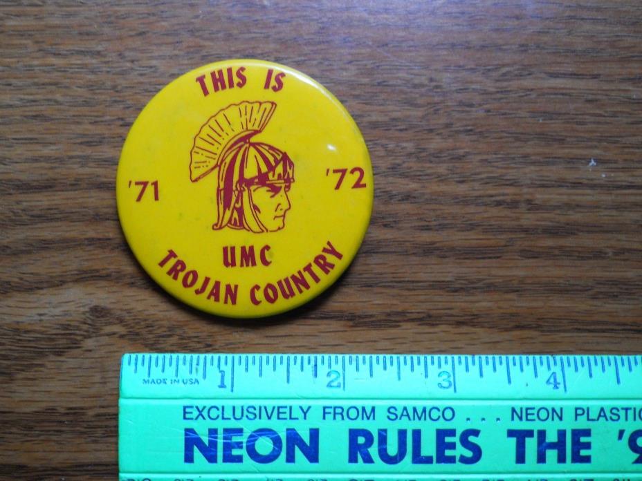 Vintage, UMC, Collectible Button, 1971 - 1972, Trojan Country