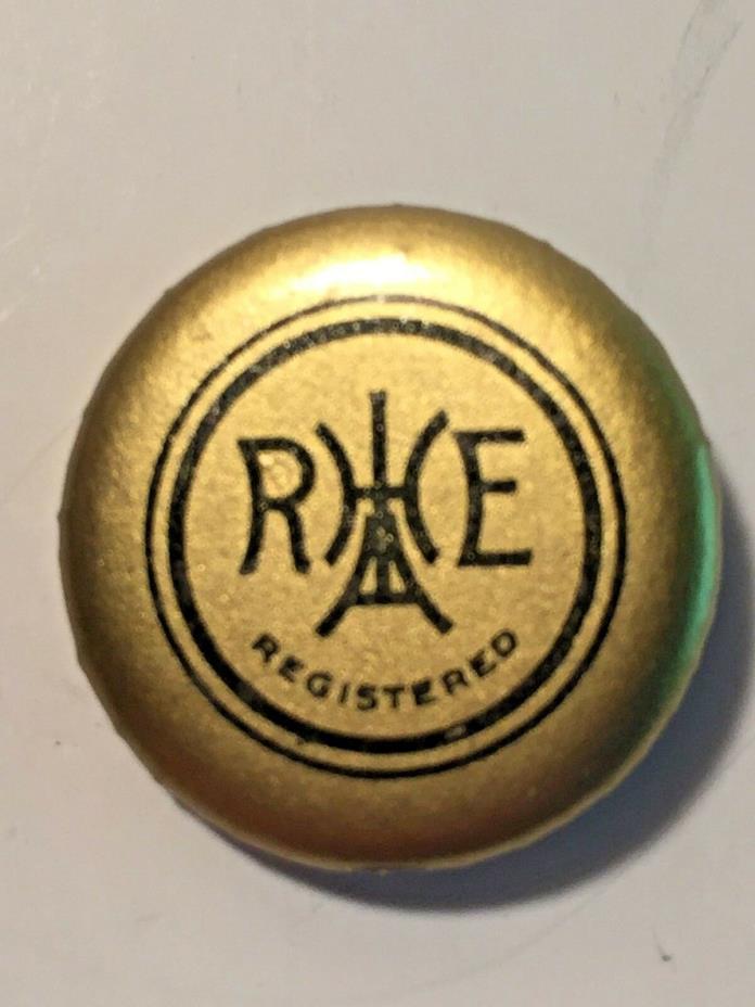 Vintage antique pin button RHE? Ham radio? registered
