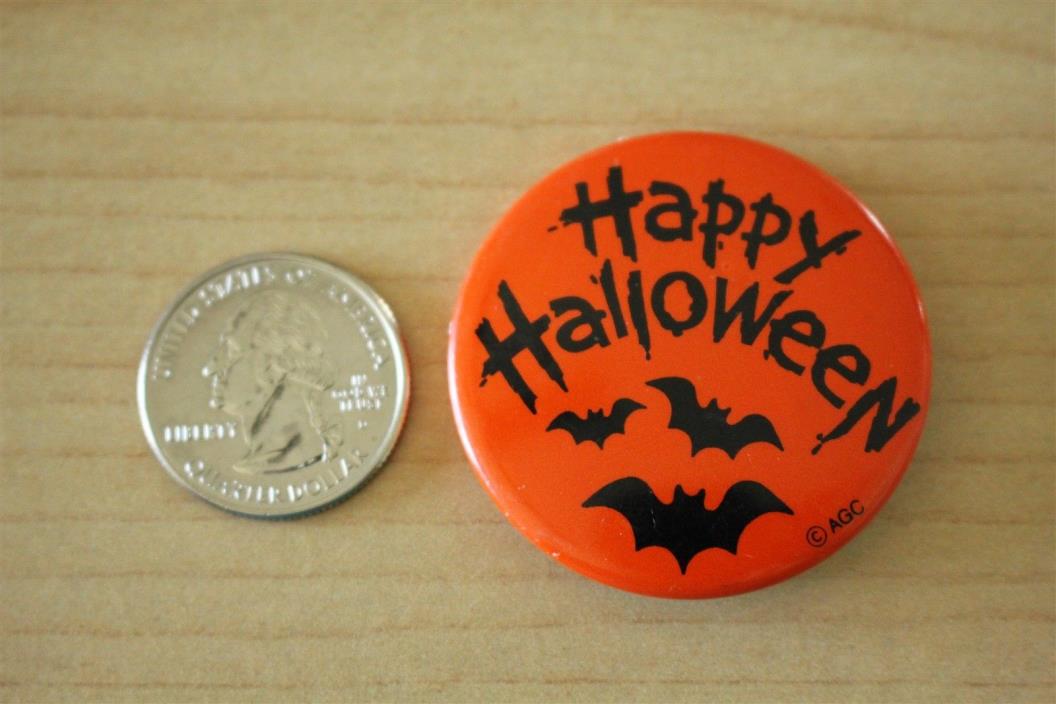 Happy Halloween Bats Vampire Holiday Pinback Button #30940