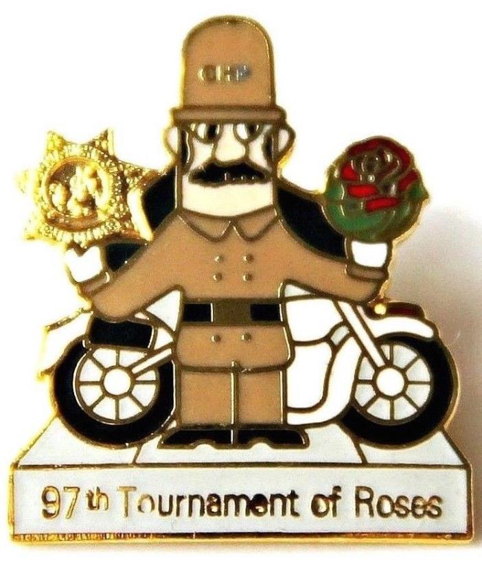 CHP California Highway Patrol 97th Tournament of Roses Cloisonne Lapel Pin