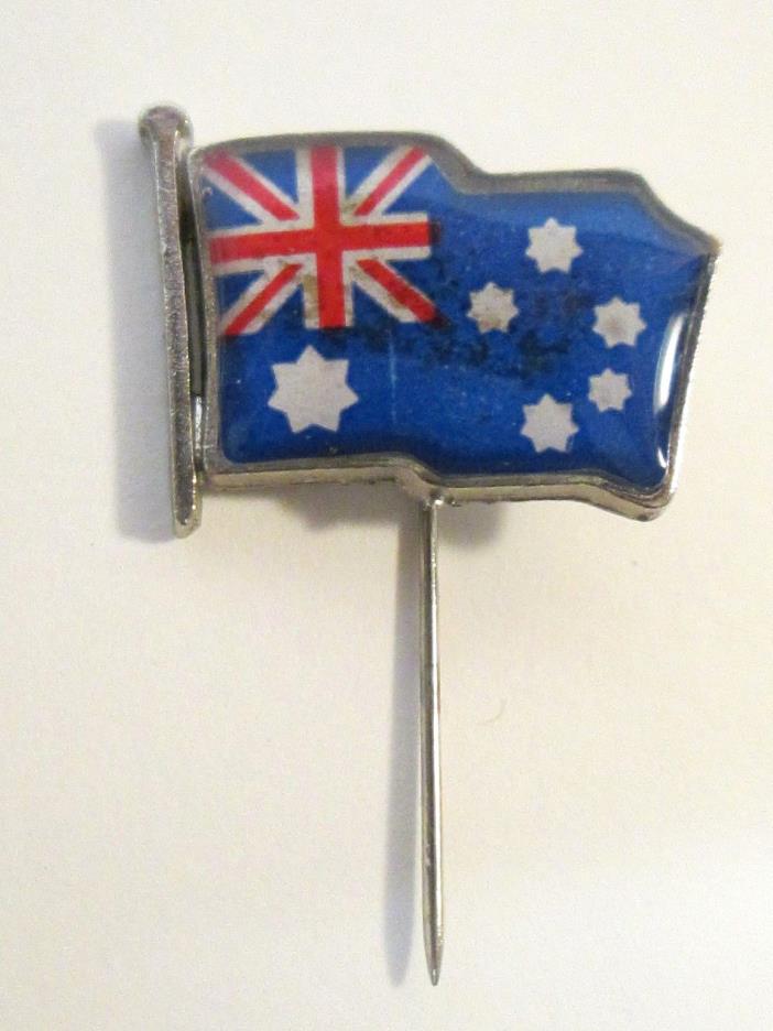Vintage Flag of AUSTRALIA Glaze over Enamel Stick / Hat Pin