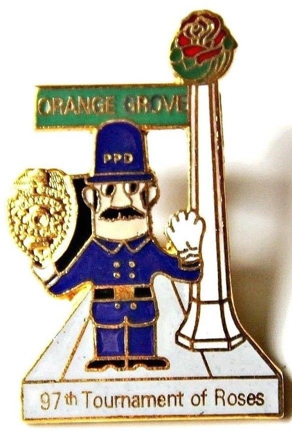 Orange Grove California PPD Policeman 97th Tournament of Roses Cloisonne Pin