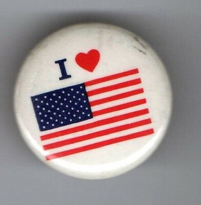 old pin I LOVE ( Heart ) US American FLAG USA