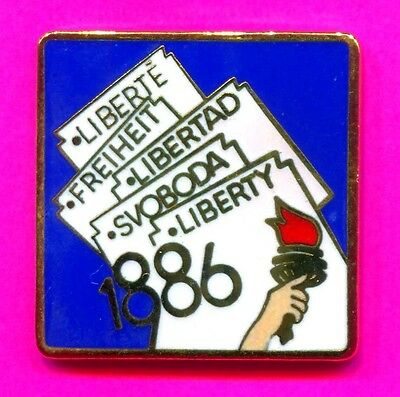 STATUE OF LIBERTY PIN VINTAGE 1886 LIBERTE FREIHEIT LIBERTAD SVOBODA PIN