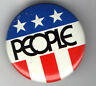 old ( We the ) PEOPLE red white blue stars Pin