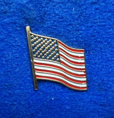 Beautiful Patriotic Waving American Flag United States Enamel Tack Lapel Pin