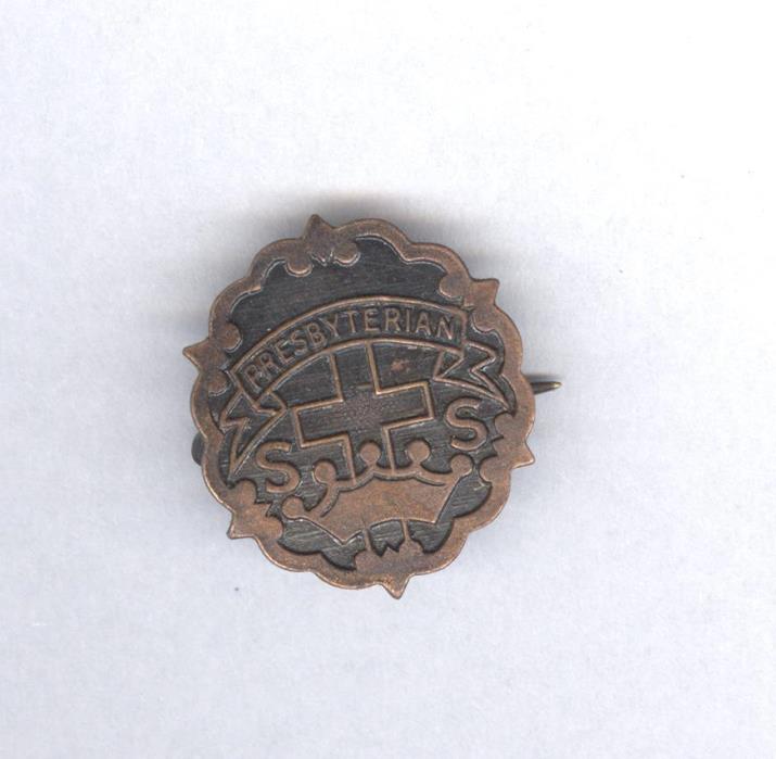 Vintage Presbyterian SS Religious Pin Pinback