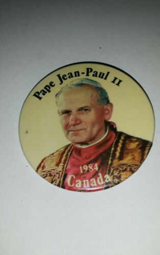 Vintage pape Jean Paul II 2 / pope John Paul II 2 pins pin 1984 Canada souvenir