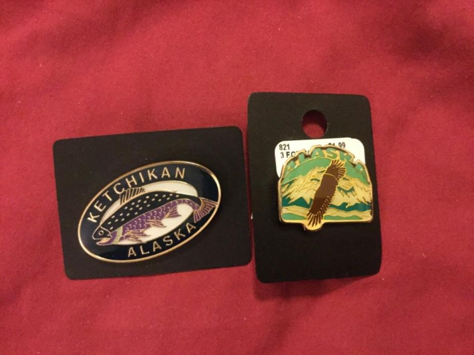 ALASKA PIN SET 2 pins travel ketchikan & alaska pin