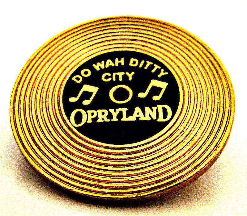 280 Pin - RARE Opryland “Do Wah Ditty City” Nashville TN Record Lapel Tennessee