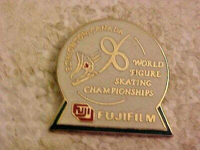 1996 WORLD FIGURE SKATING CHAMPIONSHIPS LAPEL PIN EDMONTON ALBERTA FUGI FILM