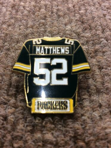 NFL 2011 Green Bay Packers Clay Matthews Collectible Jersey Pin!