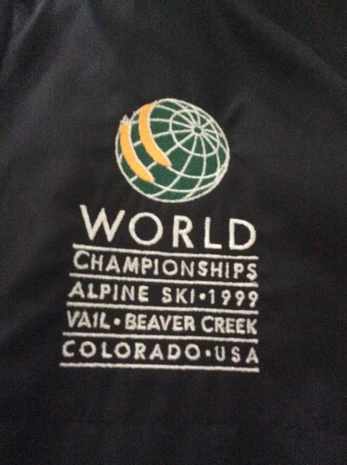 1999 ALPINE SKI VAIL-BEAVER CREEK HOODED SLEEVLESS WINDBREAKER SZ L