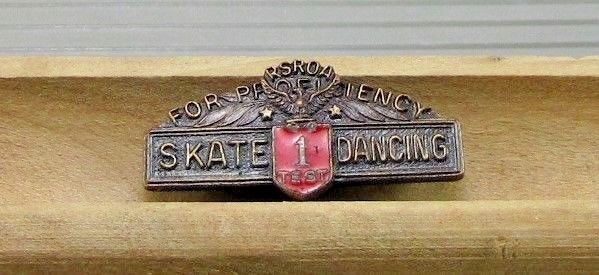 Vintage 1956 RSROA Proficiency Skate Dancing Pinback Pin, Test 1