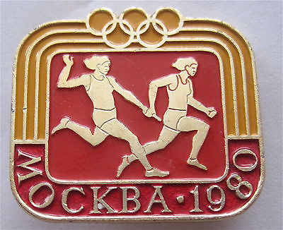 ATHLETICS - TRACK & FIELD RELAY PIN MOSCOW 1980 OLYMPIC GAMES - RUNNING PIN