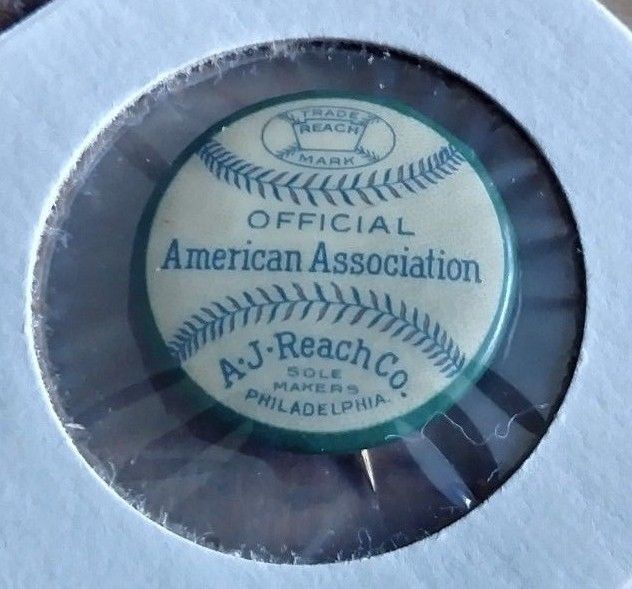Vintage Original A.J. Reach Official American Association Baseball Pinback
