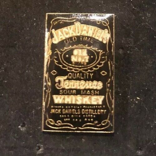 Jack Daniel’s Tennessee Whiskey LAPEL Hat Tie PIN BADGE 1” INCH pinback Rare