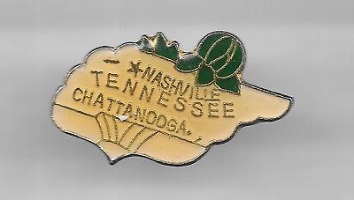 Vintage State of Tennessee ivory old enamel pin