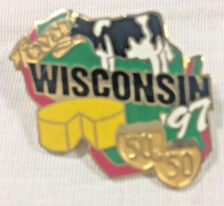 1997 QVC America's Best Tour 50 in 50 Wisconsin Collectible Pin Dairy Cow Cheese