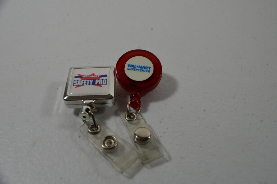 2 Walmart Retractable Badge Holders