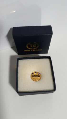 Walmart Wal-mart 15 Year Employee Service Pin 3 sapphires