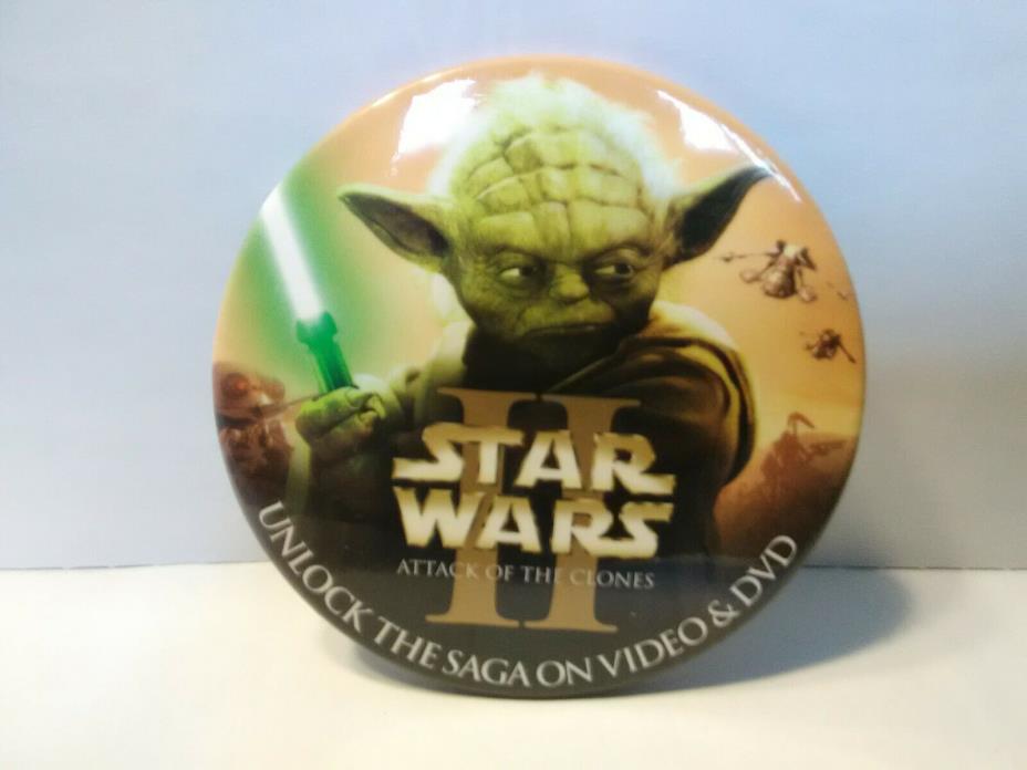 star wars episode 2 dvd release promo pin