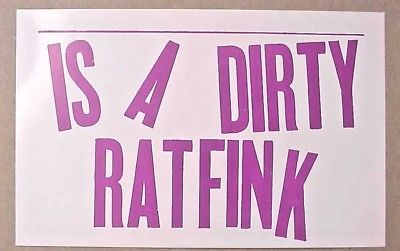 Jackie Kannon's Rat Fink Room night club Ad postcard - vintage