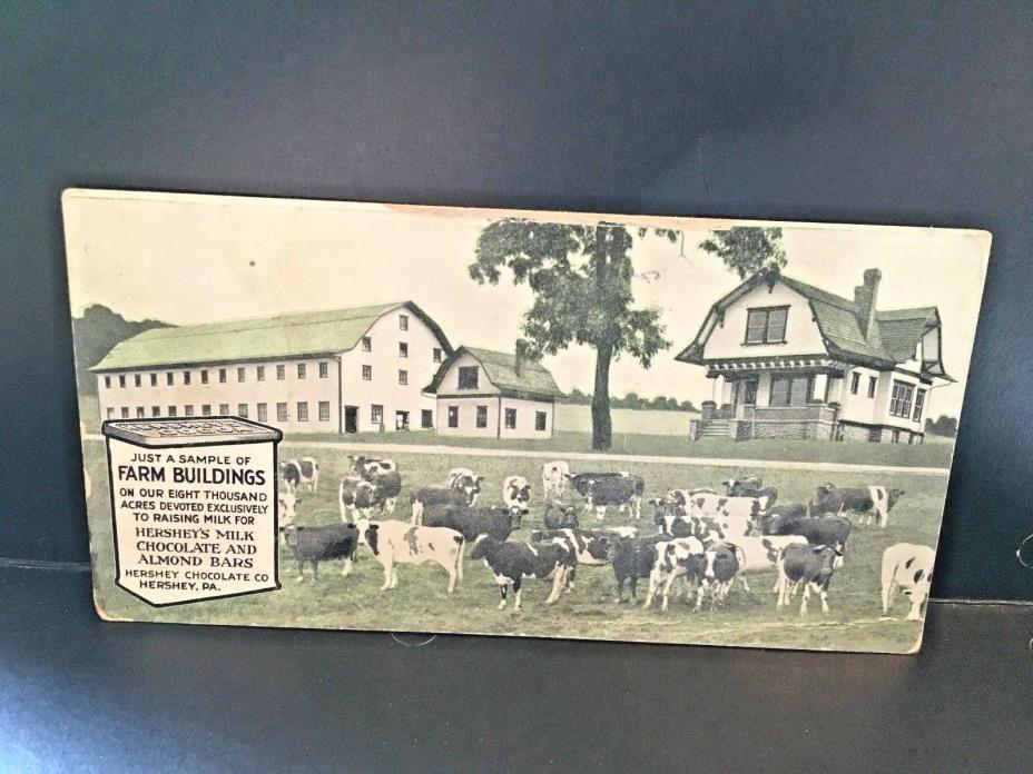 Postcard  Ad- Sample Farm Buildings, Hershey Chocolate Co., Hershey, PA. 1916 Z8