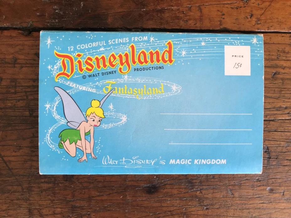 Vintage Disneyland 12 Colorful Scenes from Fantasyland w/Tinkerbell(Great Shape)