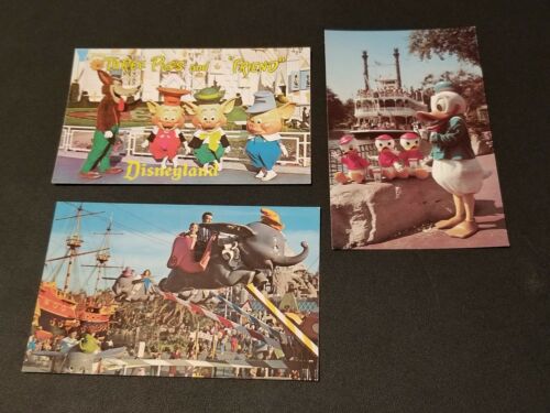 Disneyland Vintage Postcards Lot of 3