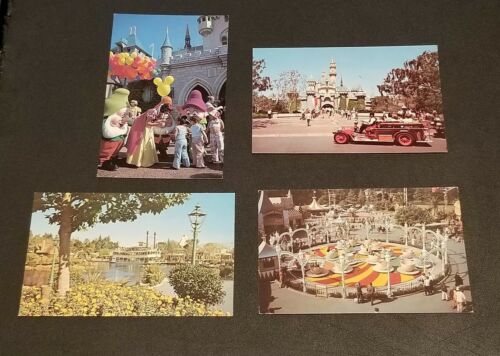 Disneyland Vintage Postcards Lot of 4