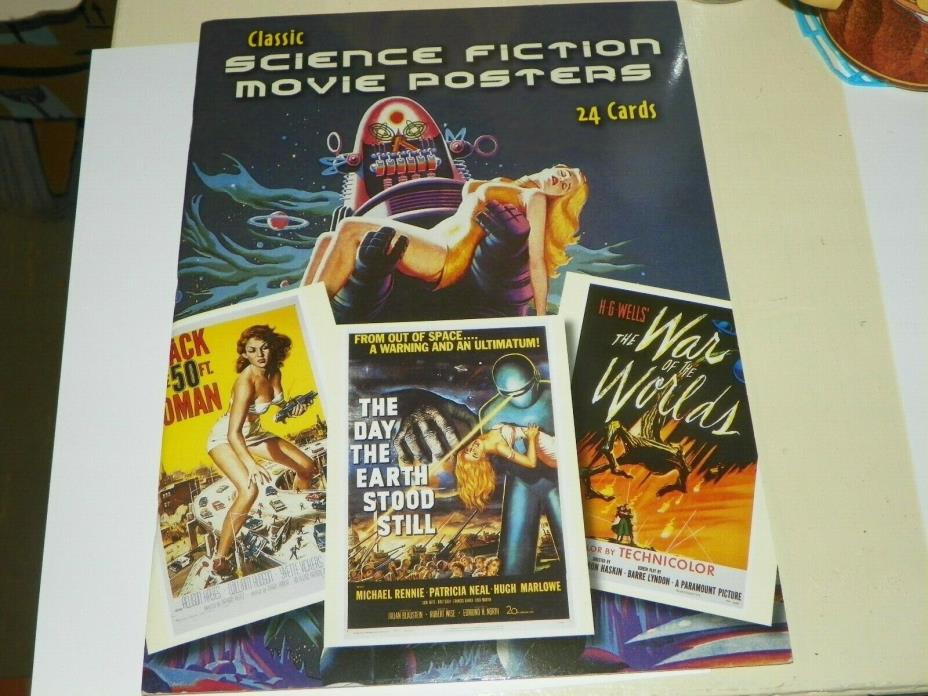 Classic Science Fiction Movie Posters 24 Cards -Dover-2006- NEW-LAST ONE
