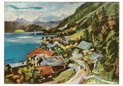 Postcard Lovis Corinth Lake Walchen SKD Museum Dresden Unused