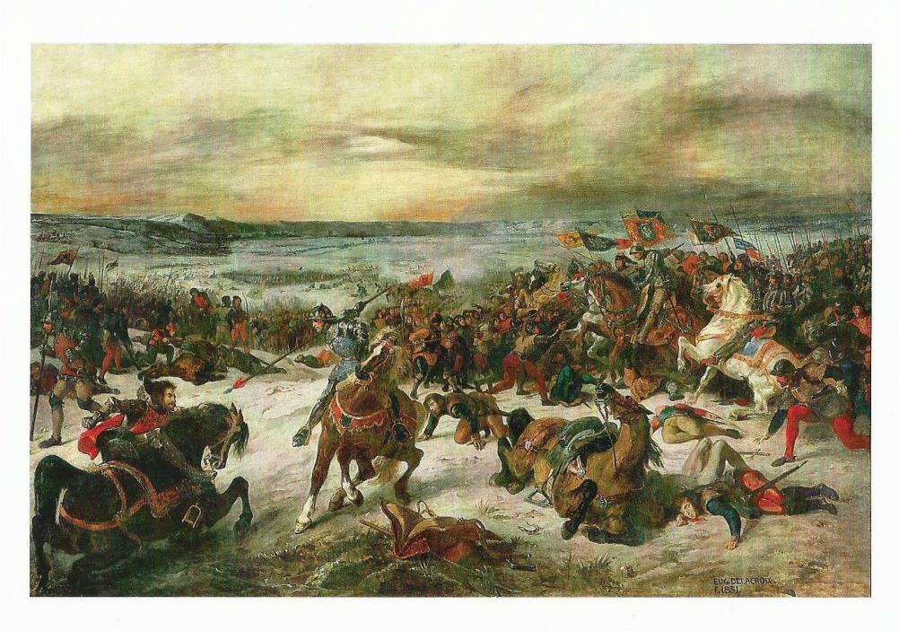 Postcard Eugene Delacroix Battle of Nancy & Death of Charles the Bold MINT